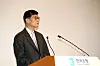 Bank of Korea Gov. Rhee Chang-yong gives an address at the 72nd anniversary of the central bank in central Seoul on Friday. [BOK]