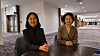 Matica Biotechnology CEO Song Yun-jeong, left, and Yang Eun-young, chief business officer at CHA Biotech pose after an interview on Jan. 12 during the annual J.P. Morgan Healthcare Conference in San Francisco. [PARK EUN-JEE]