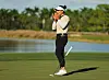 Amy Yang celebrates making her putt to win on the 18th green during the final round of the CME Group Tour Championship at Tiburon Golf Club in Naples, Florida on Sunday. [AFP/YONHAP]