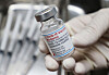 A vial of Moderna's Covid-19 vaccine. [YONHAP]