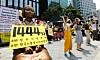 Supporters of comfort women victims stage the 1,444th Wednesday rally near the Japanese Embassy in central Seoul to express their support for the Korean Council for Justice and Remembrance for the Military Sexual Slavery by Japan and to demand an official apology to the victims from the Japanese government. [NEWS1]