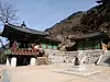 One of many temples hikers will pass on a trail in Mount Chiak National Park in Wonju, Gangwon. [BAEK JONG-HYUN]