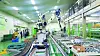 The automated robotic system that moves produce-filled boxes from the conveyor belt to a cargo hold at an agricultural produce distribution center in Goseong, South Gyeongsang. [GYEONGSANGNAM-DO FIRE DEPARTMENT]