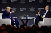 U.S. President-elect Donald Trump speaks during an interview with Bloomberg News Editor-in-Chief John Micklethwait during an event with the Economic Club of Chicago on Oct. 15. [JOONGANG ILBO]