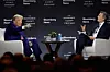 U.S. President-elect Donald Trump speaks during an interview with Bloomberg News Editor-in-Chief John Micklethwait during an event with the Economic Club of Chicago on Oct. 15. [JOONGANG ILBO]