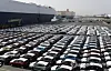 Thousands of brand-new cars in Korean ports wait to be shipped, showing its flourishing automobile industry. [YONHAP]