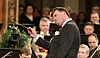 Conductor Christian Thielemann conducts the Vienna Philharmonic Orchestra during a rehearsal for the traditional New Year's concert at the golden hall of Vienna's Musikverein, in Vienna, Austria, on Dec. 30, 2018. [AP/YONHAP]