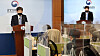 Song Sang-min, director general at the Fair Trade Commission, discusses Samsung SDI in Sejong on Monday.