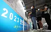 Visitors look at job openings at a career fair held in Incheon on May 23, 2023. [YONHAP]