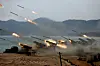 In this photo released by Pyongyang's state-controlled Korean Central News Agency, North Korea conducts an artillery firing drill with 122 mm mortars on March 13. [YONHAP]