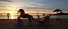 A 2.2-meter-tall (7.2-foot-tall) statue of a horse soaring over blue waves stands on Gwangalli Beach in Busan on Dec. 21, 11 days before New Year’s Day. The sculpture symbolizes 2026, the year of the Red Horse. [SONG BONG-GEUN]