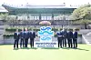 The Bureau International des Expositions (BIE) delegation poses for a commemorative photo during a luncheon with business leaders at Hotel Shilla in central Seoul on Monday. [NEWS1]