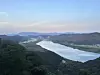 Looking down on the Nakdong River after a steep hill climb on Oct. 1. [JIM BULLEY]