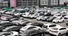Used cars are parked at a lot in Jangan-dong, central Seoul. [NEWS1]