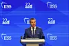 U.S. Defense Secretary Pete Hegseth delivers his speech during the 22nd Shangri-La Dialogue summit in Singapore on May 31, 2025. [AP/YONHAP]