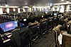 Most of the seats remain empty at an internet cafe, in Seongdong District in eastern Seoul on Monday. While the government has allowed for the opening of internet cafes, restrictions remain.