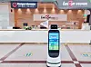 LG Electronics' CLOi Guidebot stands at the front desk of Seoul Race Park in Gwacheon, Gyeonggi. [LG ELECTRONICS]