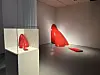 ″Red Nails model″ (2021), left, and ″Red Nails″ (2019) [SHIN MIN-HEE]