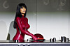 Bianca Censori, an architect and wife of American rapper Ye formerly known as Kanye West, presents her debut performance art piece, “Bio Pop (The Origin),” in eastern Seoul on Dec. 11. [NEWS1]