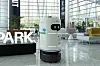Mesh Korea’s delivery robot is stationed inside Incheon Startup Park in Yeonsu District, Incheon. [MESH KOREA]