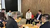 Singaporean start-ups seeking to launch in the Korean market sit down for a consultation with the Banks Foundation for Young Entrepreneurs, or D.Camp, at a meet-up event on Tuesday at Pixel, a start-up incubating space run by the Infocomm Media Development Authority (IMDA). At right is Kim Young-duk, chief executive of D.Camp. [D.CAMP]