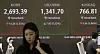 A screen in Hana Bank's trading room in central Seoul shows the Kospi opening on Friday. [YONHAP]