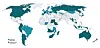 The map released by Safeguard Defenders in their recent report released Dec. 5. The colored locations are the countries in which they found clandestine Chinese police stations to be operating. [SCREEN CAPTURE]