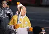 Late Korean Air Chairman Cho Yang-ho participates in the torch relay for the 2018 PyeongChang Winter Olympics in the Gwanghwamun area of central Seoul on Jan. 13, 2018. [NEWS1]