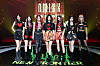 Girl group Nmixx poses during Monday's showcase for its second EP 'Entwurf' at the Yes24 Live Hall in Gwangjin District, eastern Seoul. [JYP ENTERTAINMENT]