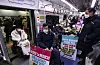 Members of the group Solidarity Against Disability Discrimination (SADD) stage a protest to call for mobility rights for people with disabilities at Suwon Station on subway Line 1 in Suwon, Gyeonggi, on Tuesday afternoon. [NEWS1]