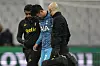 Tottenham's Son Heung-min leaves the field injured during a Champions League Group D match against Marseille at the Stade Velodrome in Marseille, France on Tuesday. [AP/YONHAP]
