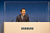 Samsung Electronics Vice Chairman Han Jong-hee presides over a shareholder meeting on Thursday in Yongin, Gyeonggi. [SAMSUNG ELECTRONICS]