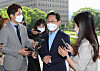 Minister of Justice Park Beom-kye answers questions from the press about his prosecutor reshuffle at the Ministry of Justice headquarters in Gwacheon, Gyeonggi, on Friday. [YONHAP]