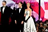 Ivanka Trump, first from right, and her husband Jared Kushner and Eric Trump react as President Donald Trump speaks at the Liberty Ball on Inauguration Day of his second presidential term in Washington, Jan. 20. [REUTERS/YONHAP]