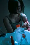 Han appears in the majority of her scenes in 'My Name' covered in blood, sweat and tears. [NETFLIX]
