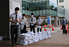 Residents at the Catholic University of Korea Seoul St. Mary’s Hospital in Seocho District, southern Seoul, take off their gowns and stage a walkout as young doctors since Friday kicked off a strike to protest the government’s plans to increase the medical school admissions quota. [NEWS1]