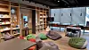 A library section at NC Cultural Space's Projectory cultural space for children at the foundation’s headquarters in Daehangno, central Seoul [YOON SO-YEON]