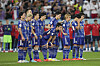 Japanese players react during a penalty shootout at the end of a round of 16 match between Japan and Croatia at the 2022 Qatar World Cup at Al Janoub Stadium in Al Wakrah, Qatar on Dec. 5.  [XINHUA/YONHAP]