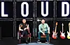 Producers Park Jin-young, left, and Psy pose for the camera at an online press event for the upcoming SBS survival audition program “LOUD” on Thursday. [SBS]