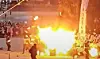 A dalgip, or moon house, explodes in Songjeong Beach, Busan, on Saturday. [YONHAP]