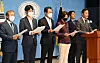 A Democratic Party (DP) committee against political oppression holds a press conference on Friday at the National Assembly, slamming the the Board of Audit and Inspection for becoming a 'pawn' of the Yoon Suk-yeol government a day after the institution referred former officials of the previous administration to prosecutors over the killing of a South Korean fisheries official by North Korea in 2020. [YONHAP]