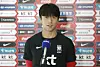Goh Young-jun speaks to reporters at the Paju National Football Center in Paju, Gyeonggi on Tuesday. [NEWS1]