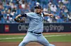 Toronto Blue Jays starting pitcher Ryu Hyun-jin throws to the Boston Red Sox during the second inning of a game on Sunday in Toronto. [AP/YONHAP]