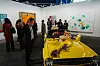 A visitor looks at a work by British artist Sarah Lucas entitled ″Six Sent Soixante Six″ on display in Sadie Coles HQ Gallery stand at the Grand Palais Ephemere as part of Paris+ par Art Basel show in Paris, on Oct. 18. [DIMITAR DILKOFF/AFP/YONHAP]
