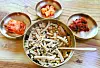 A bowl of acorn jelly can be easily found at restaurants in the village right outside Mount Sobaek. [SOHN MIN-HO]