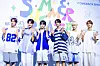 Boy band TWS poses for the camera during a press showcase for its second EP ″Summer Beat!″ held Monday at the Blue Square Mastercard Hall in central Seoul, ahead of its 6 p.m. release. [DANIELA GONZALEZ PEREZ]