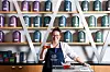 Kate Woollard, a product specialist at Whittard of Chelsea, interviews with the JoongAng Ilbo on July 21. [JOONGANG ILBO]