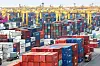 Containers are piled high at the port in Incheon on July 11. [NEWS 1]