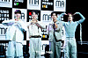 Boy band Bang&Jung&Yoo&Moon poses for the camera during a press showcase held on Thursday at the Ilchi Art Hall in Gangnam District, southern Seoul. [DANIELA GONZALEZ PEREZ]