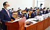 Minister of Economy and Finance Choo Kyung-ho speaks at a parliamentary finance committee meeting at the National Assembly in western Seoul on Monday. [JOINT PRESS CORPS]
